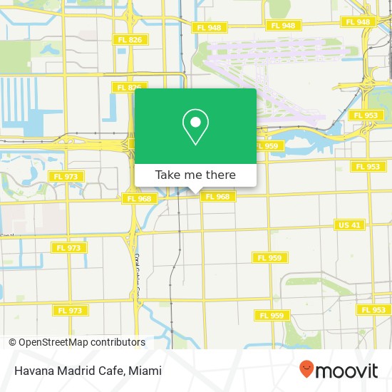 Mapa de Havana Madrid Cafe, 6799 W Flagler St Miami, FL 33144