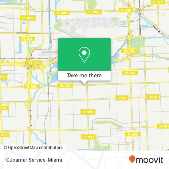 Mapa de Cubamar Service, 5755 W Flagler St Miami, FL 33144