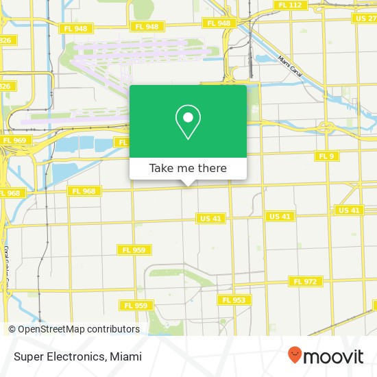 Mapa de Super Electronics, 4800 W Flagler St Miami, FL 33134