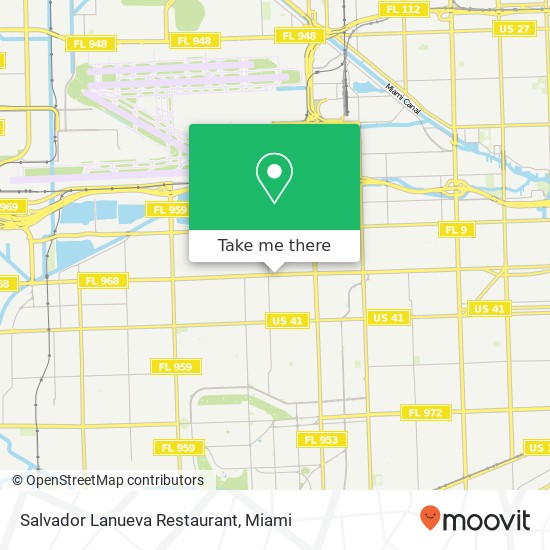 Mapa de Salvador Lanueva Restaurant, 4601 W Flagler St Miami, FL 33134