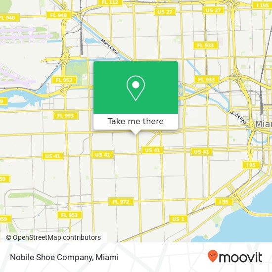 Mapa de Nobile Shoe Company, 150 SW 27th Ave Miami, FL 33135