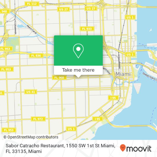 Sabor Catracho Restaurant, 1550 SW 1st St Miami, FL 33135 map