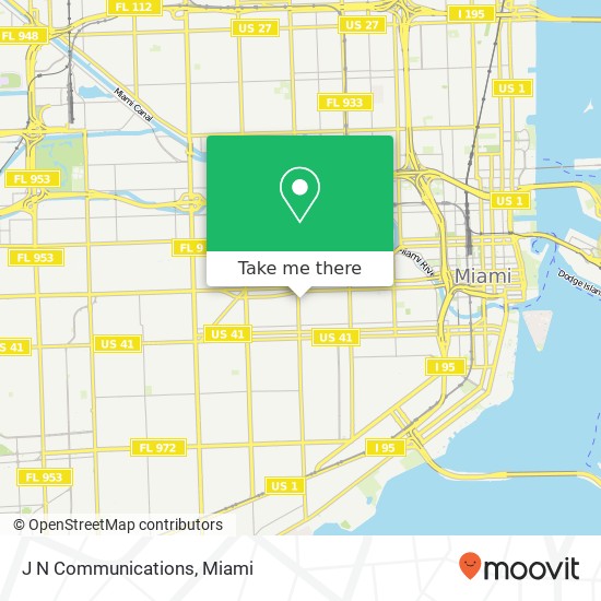 Mapa de J N Communications, 203 SW 17th Ave Miami, FL 33135