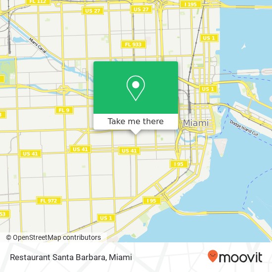Mapa de Restaurant Santa Barbara, 311 SW 12th Ave Miami, FL 33130