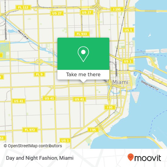 Mapa de Day and Night Fashion, 1199 W Flagler St Miami, FL 33130