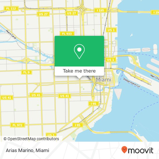 Mapa de Arias Marino, 40 NW 8th Ave Miami, FL 33128