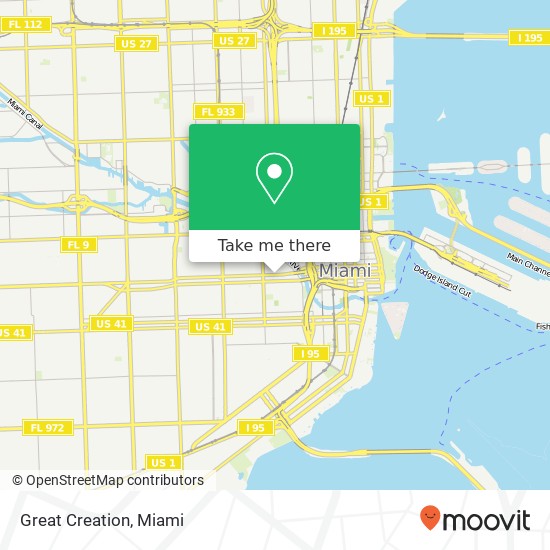 Mapa de Great Creation, 661 W Flagler St Miami, FL 33130