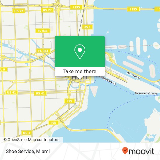 Mapa de Shoe Service, 115 S Miami Ave Miami, FL 33130