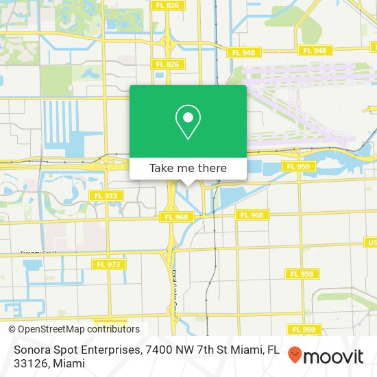 Mapa de Sonora Spot Enterprises, 7400 NW 7th St Miami, FL 33126