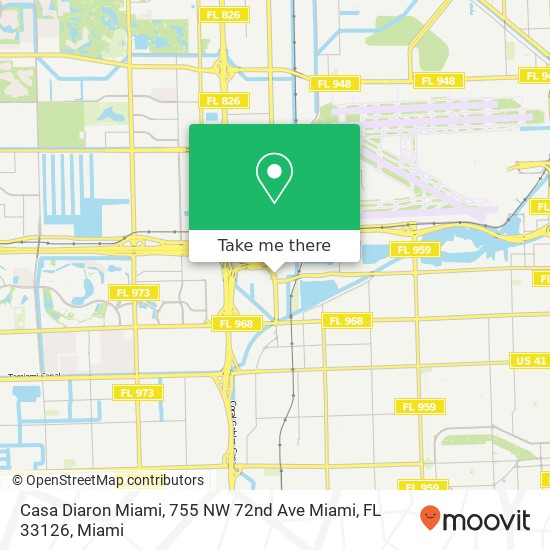 Mapa de Casa Diaron Miami, 755 NW 72nd Ave Miami, FL 33126