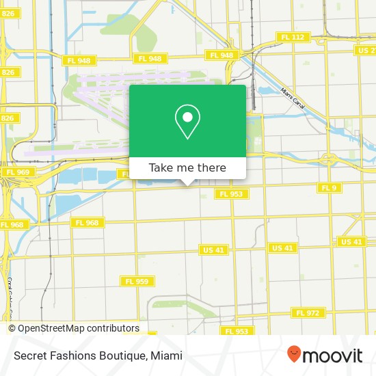 Mapa de Secret Fashions Boutique, 4864 NW 7th St Miami, FL 33126