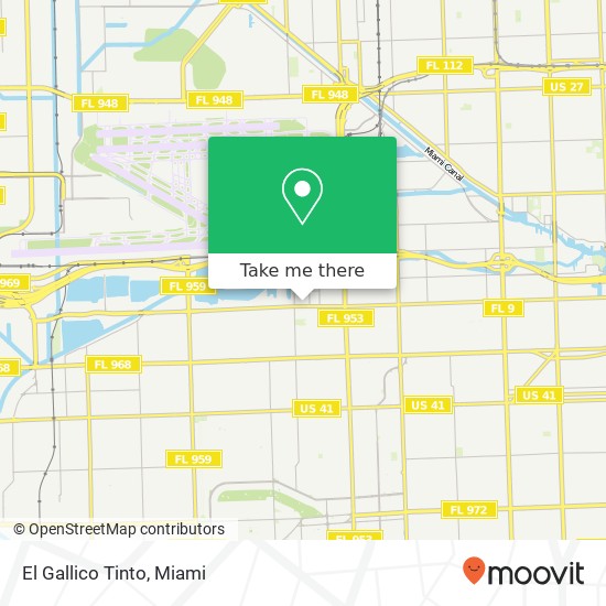 Mapa de El Gallico Tinto, 4545 NW 7th St Miami, FL 33126