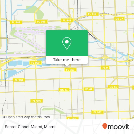 Mapa de Secret Closet Miami, 4315 NW 7th St Miami, FL 33126