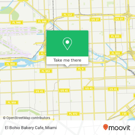 Mapa de El Bohio Bakery Cafe, 3243 NW 7th St Miami, FL 33125
