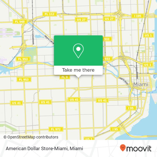 Mapa de American Dollar Store-Miami, 454 NW 22nd Ave Miami, FL 33125