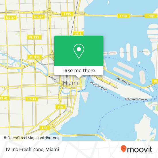 Mapa de IV Inc Fresh Zone, 244 Biscayne Blvd Miami, FL 33132