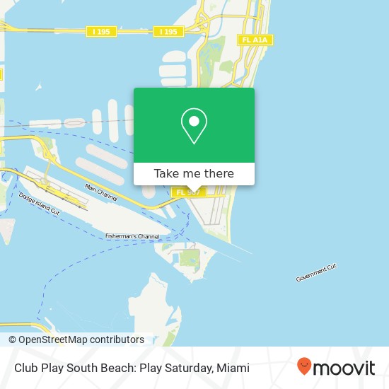 Mapa de Club Play South Beach: Play Saturday