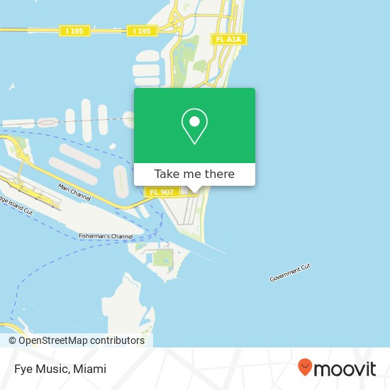 Mapa de Fye Music, 501 Collins Ave Miami Beach, FL 33139