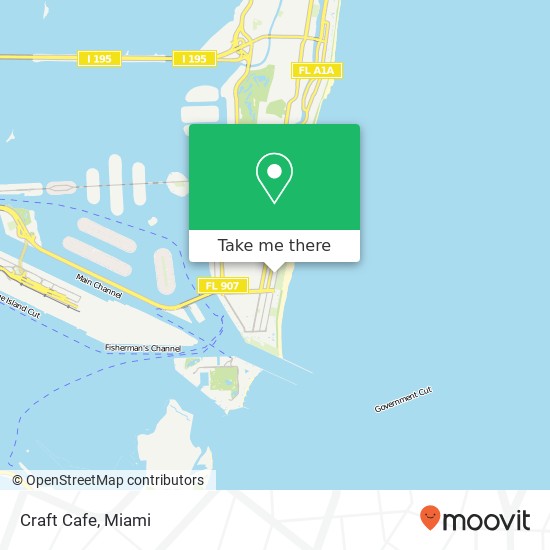 Mapa de Craft Cafe, 700 Ocean Dr Miami Beach, FL 33139