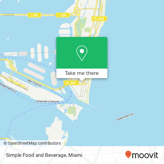 Mapa de Simple Food and Beverage, 628 6th St Miami Beach, FL 33139