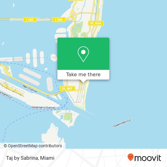 Mapa de Taj by Sabrina, 760 Ocean Dr Miami Beach, FL 33139
