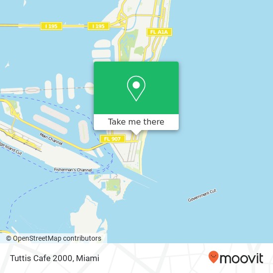 Mapa de Tuttis Cafe 2000, 635 Collins Ave Miami Beach, FL 33139