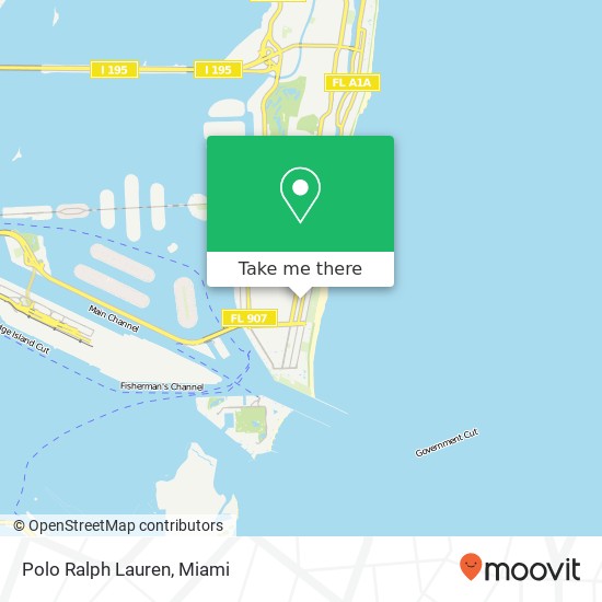 Mapa de Polo Ralph Lauren, 740 Collins Ave Miami Beach, FL 33139