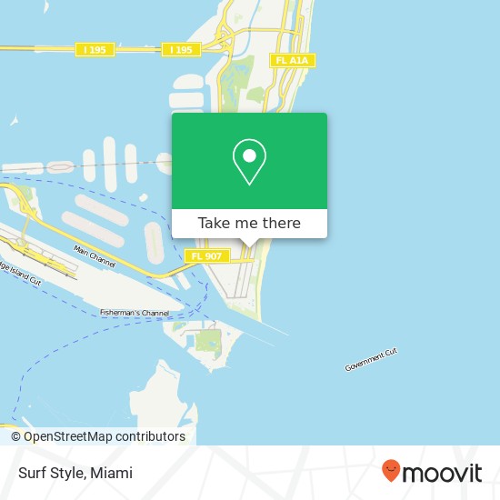 Mapa de Surf Style, 645 Collins Ave Miami Beach, FL 33139