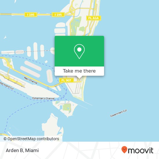 Mapa de Arden B, 600 Collins Ave Miami Beach, FL 33139