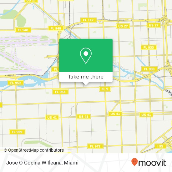 Mapa de Jose O Cocina W Ileana, 743 NW 33rd Ave Miami, FL 33125