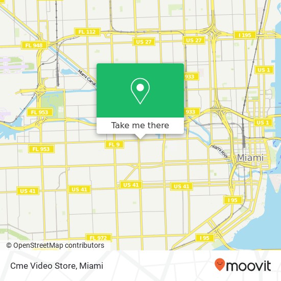 Mapa de Cme Video Store, 2160 NW 7th St Miami, FL 33125