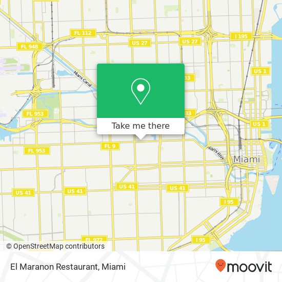 Mapa de El Maranon Restaurant, 2045 NW 7th St Miami, FL 33125
