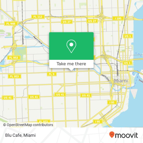 Mapa de Blu Cafe, 1881 NW 7th St Miami, FL 33125