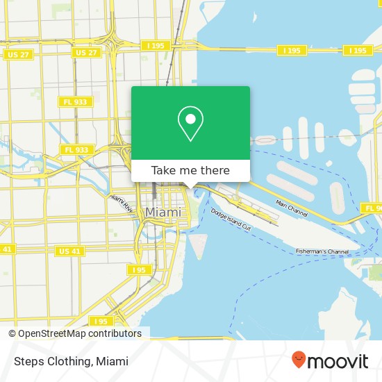 Mapa de Steps Clothing, 401 Biscayne Blvd Miami, FL 33132