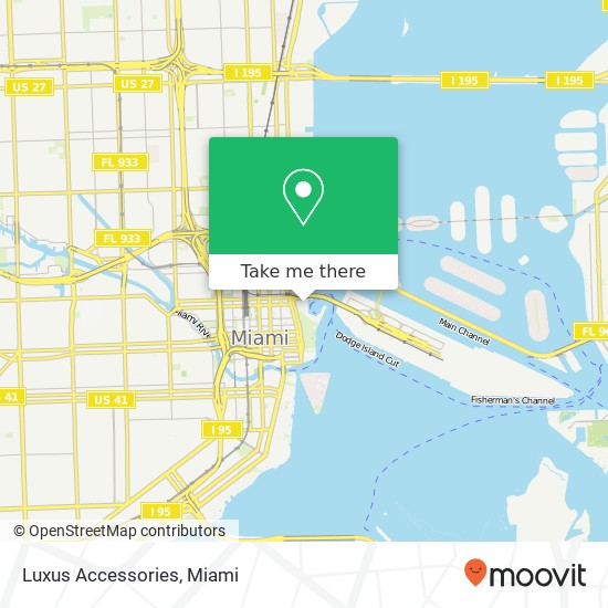 Mapa de Luxus Accessories, 401 Biscayne Blvd Miami, FL 33132