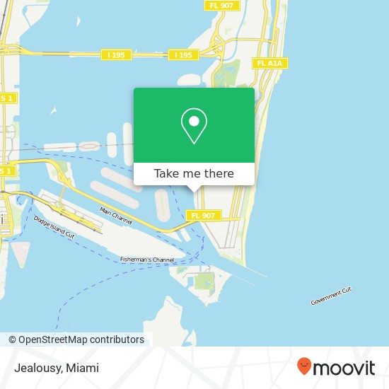 Mapa de Jealousy, 910 West Ave Miami Beach, FL 33139
