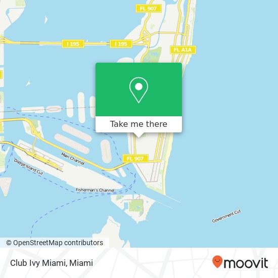 Club Ivy Miami map