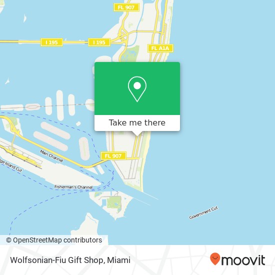 Mapa de Wolfsonian-Fiu Gift Shop, 1001 Washington Ave Miami Beach, FL 33139