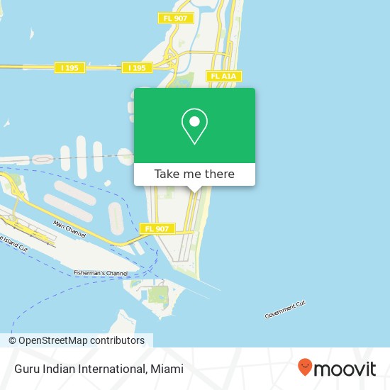 Mapa de Guru Indian International, 232 12th St Miami Beach, FL 33139