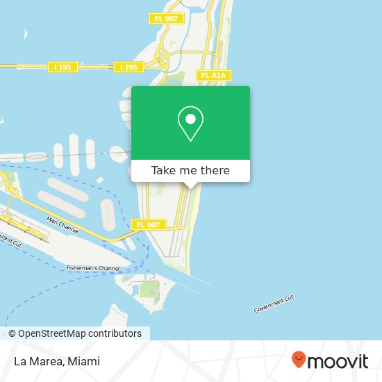 Mapa de La Marea, 1220 Ocean Dr Miami Beach, FL 33139