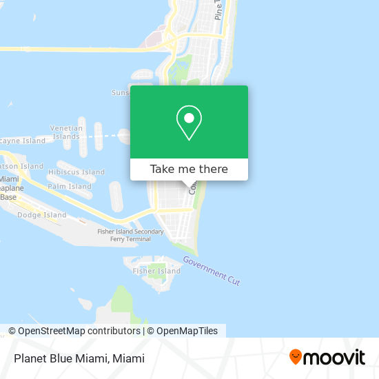 Planet Blue Miami map