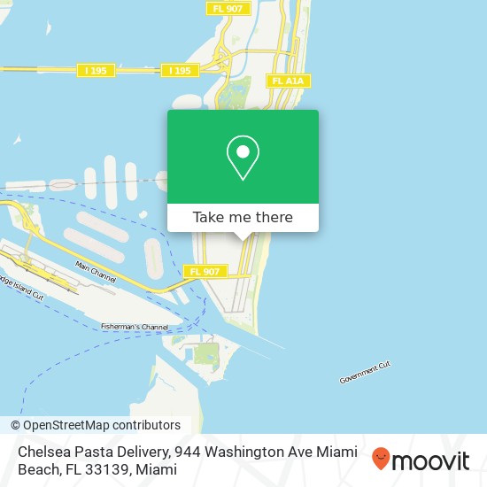 Chelsea Pasta Delivery, 944 Washington Ave Miami Beach, FL 33139 map