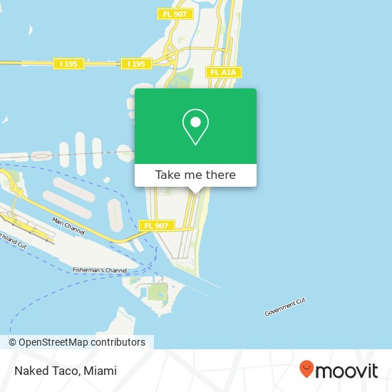 Mapa de Naked Taco, 1111 Collins Ave Miami Beach, FL 33139
