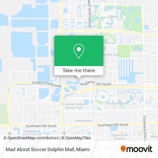 Mad About Soccer Dolphin Mall map