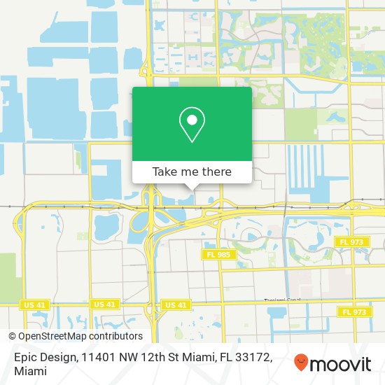 Mapa de Epic Design, 11401 NW 12th St Miami, FL 33172