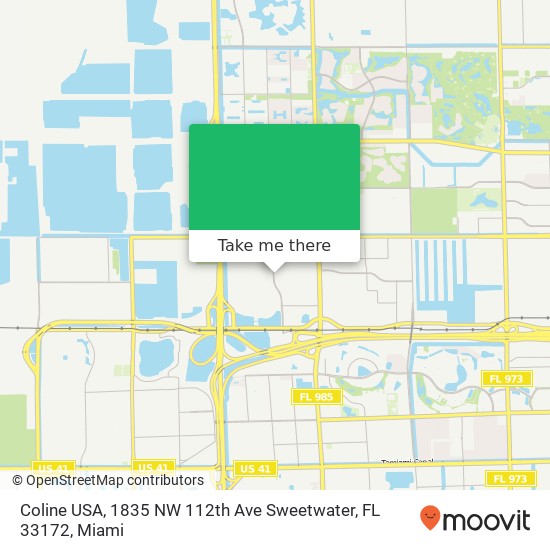 Mapa de Coline USA, 1835 NW 112th Ave Sweetwater, FL 33172
