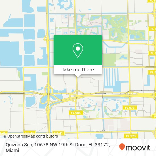 Quiznos Sub, 10678 NW 19th St Doral, FL 33172 map