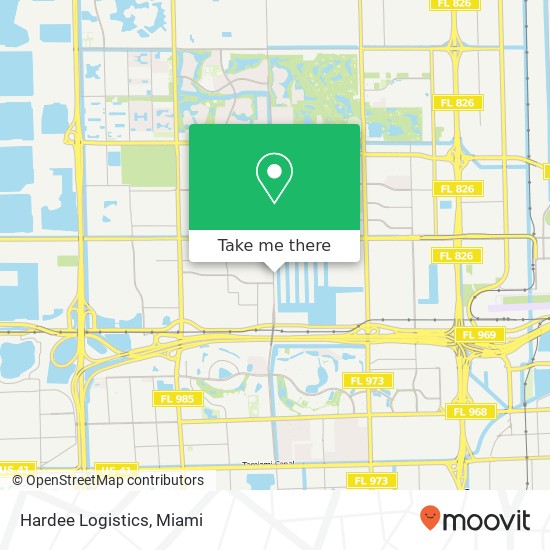Mapa de Hardee Logistics, 1867 NW 97th Ave Doral, FL 33172