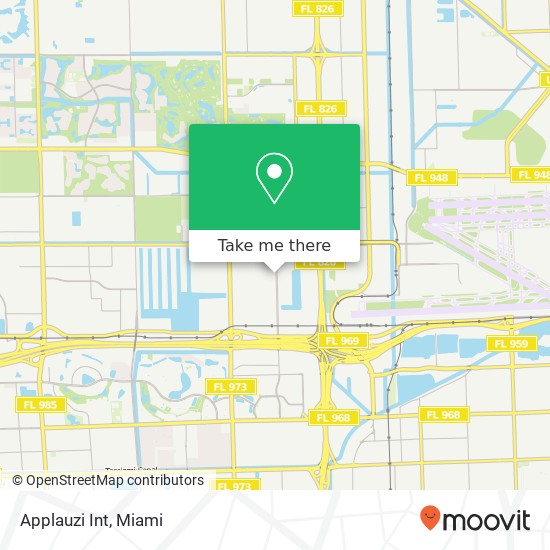 Mapa de Applauzi Int, 1940 NW 82nd Ave Doral, FL 33126