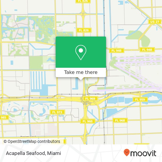 Mapa de Acapella Seafood, 1723 NW 79th Ave Doral, FL 33126